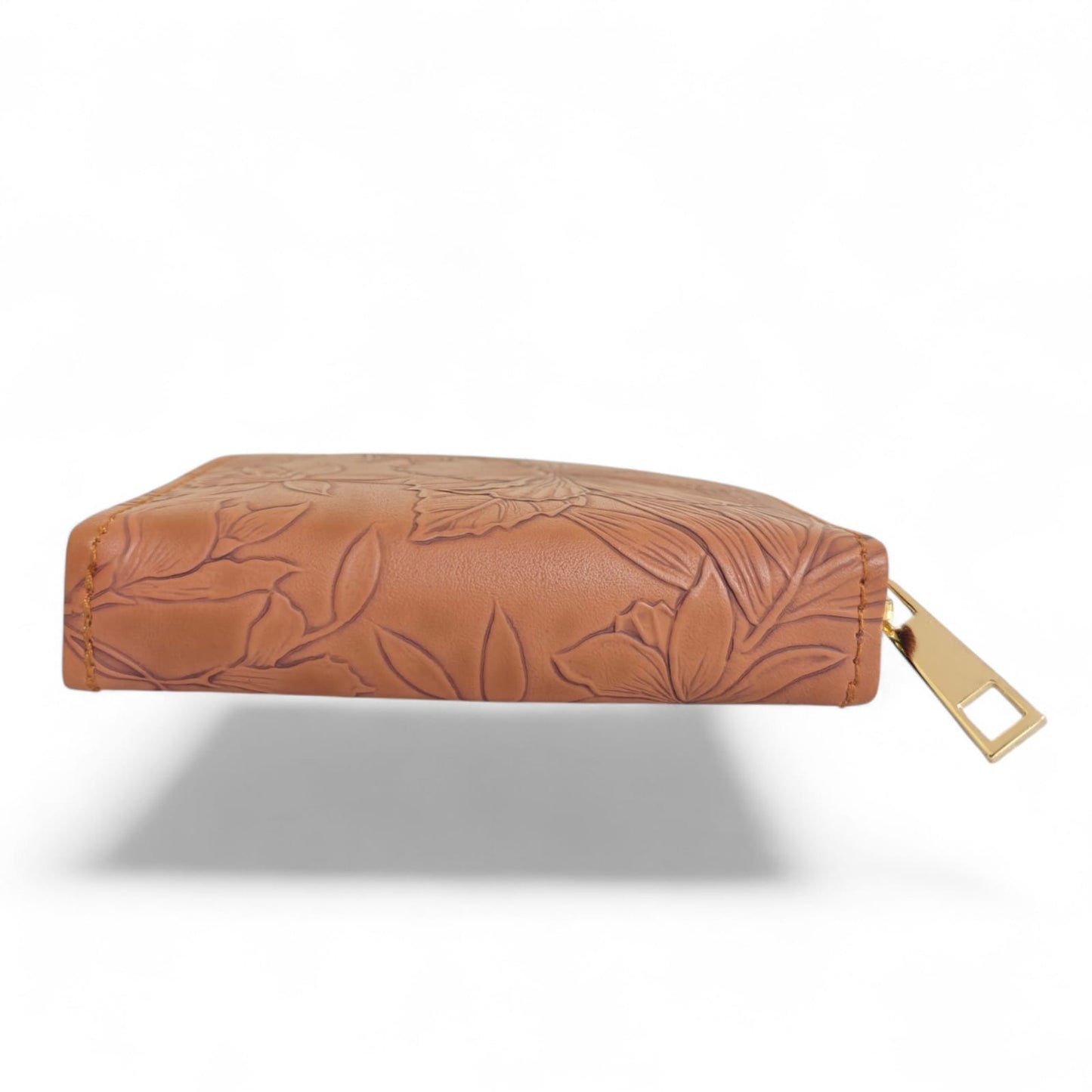 Avira Mini Zip Wallet - Floral Brown
