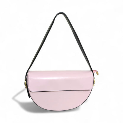 Avira Curve Baguette Shoulder Bag – Baby Pink