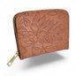 Avira Mini Zip Wallet - Floral Brown