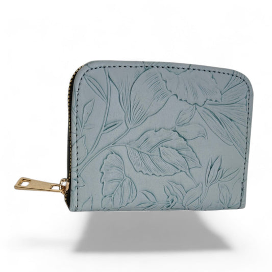 Avira Mini Zip Wallet - Floral Sky Blue