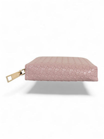 Avira Mini Zip Wallet – Snake Pastel Pink