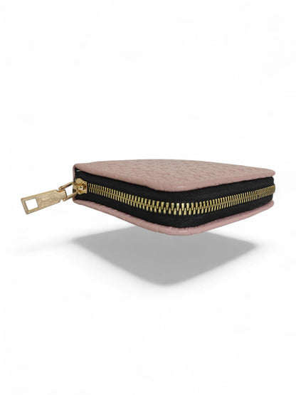 Avira Mini Zip Wallet – Snake Pastel Pink