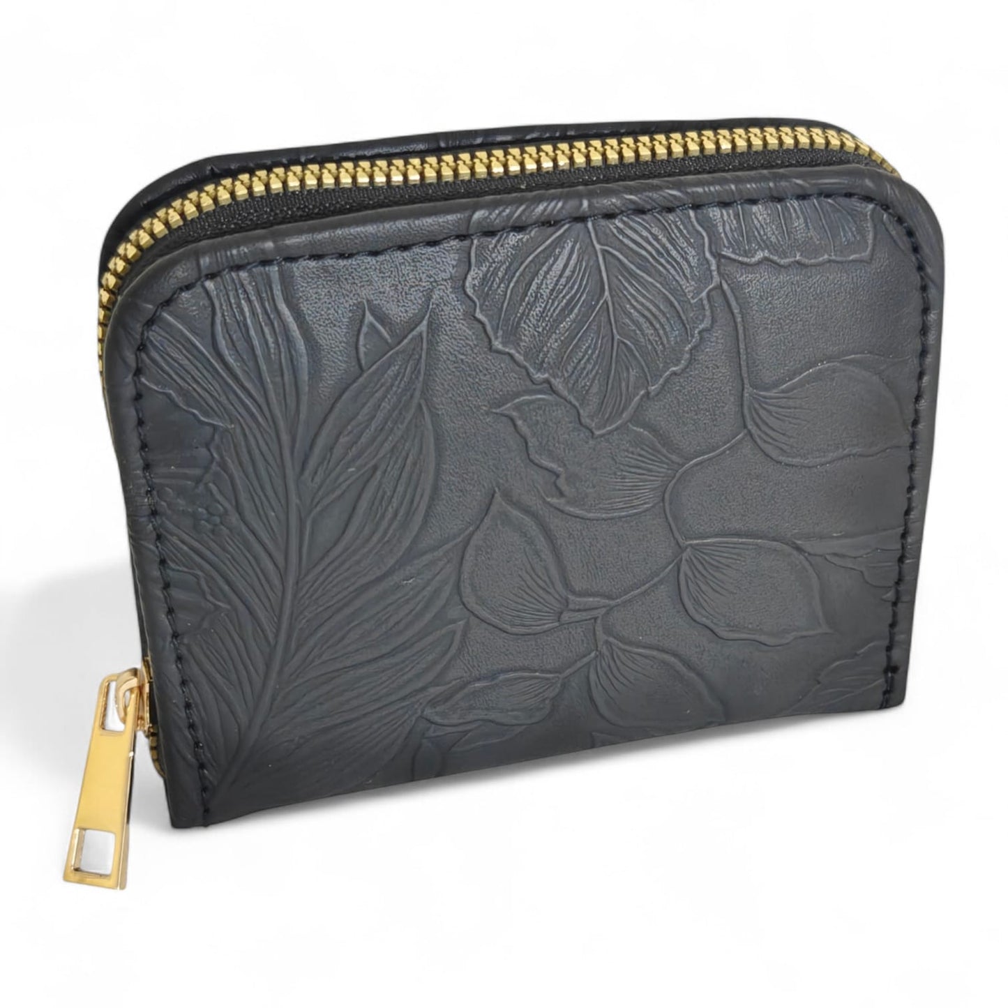 Avira Mini Zip Wallet - Floral Jet Black