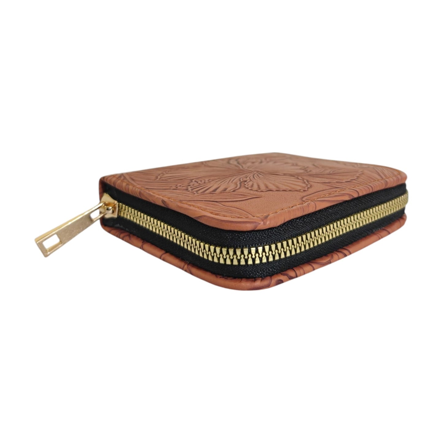 Avira Mini Zip Wallet - Floral Brown