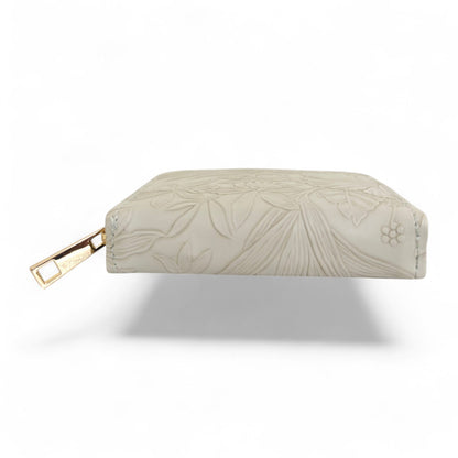 Avira Mini Zip Wallet - Floral Silver Grey
