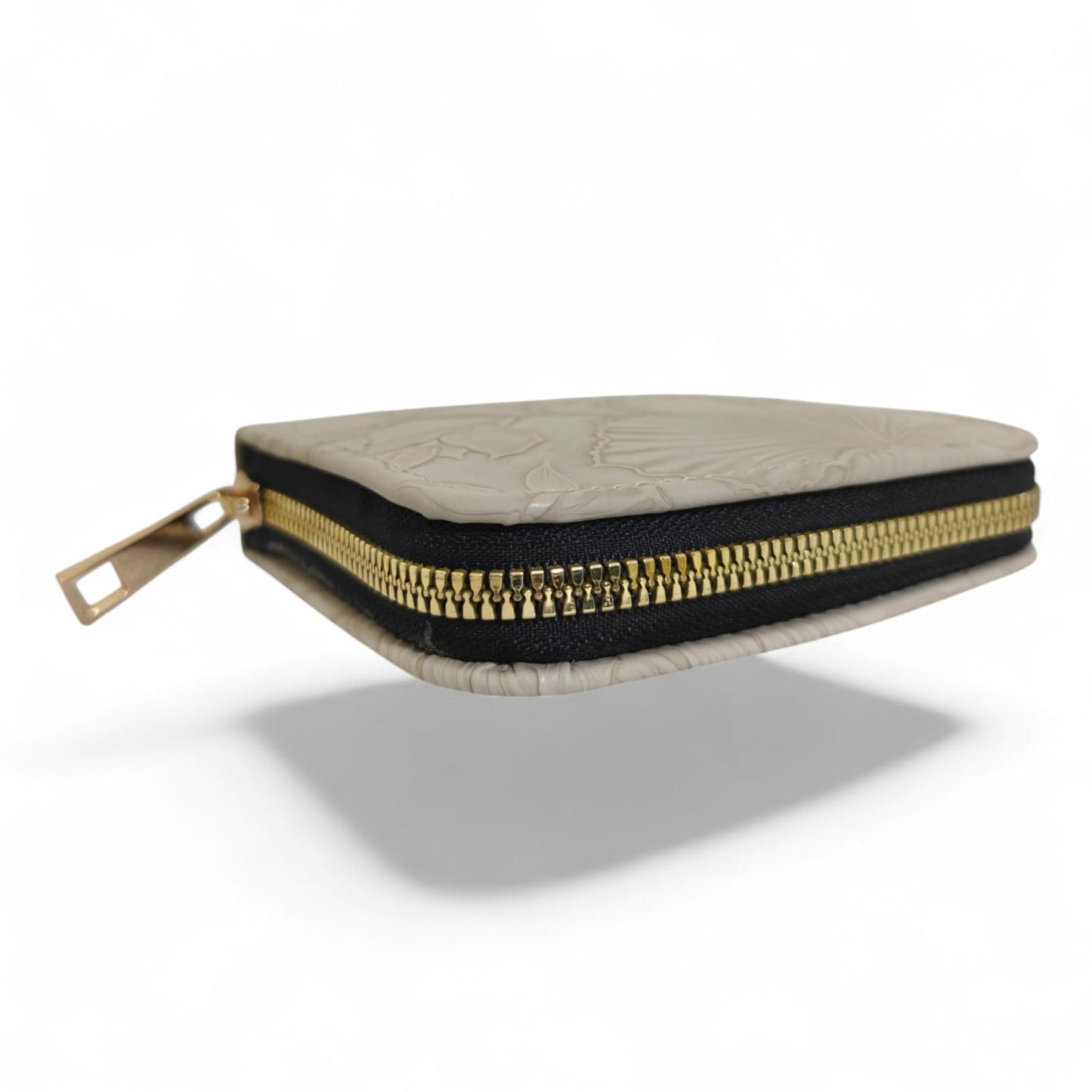 Avira Mini Zip Wallet - Floral Silver Grey