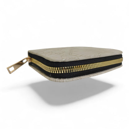 Avira Mini Zip Wallet - Floral Silver Grey